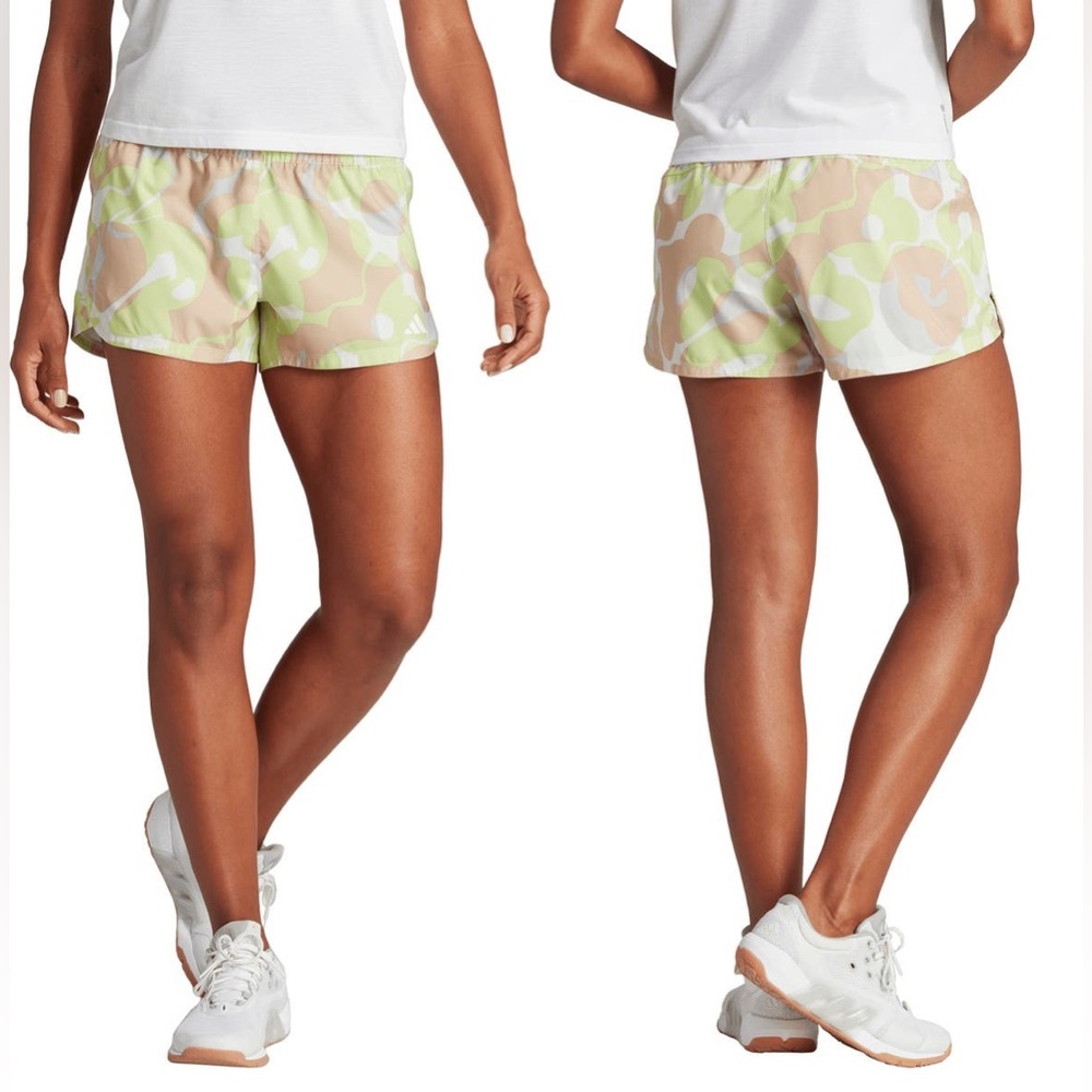 NWT Adidas Women’s Floral Print Pacer Training Essentials Shorts